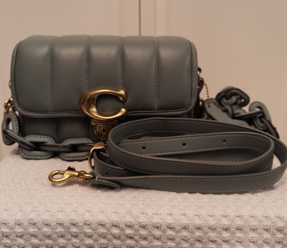 * Best Price Online* RARE COACH STUDIO Purse 19 Quilted Glacier + 2  Straps NWOT - Picture 7 of 7
